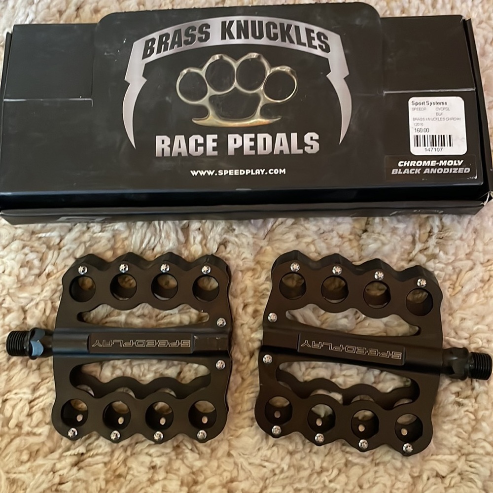 Unisex-Genuine Speedplay Brass Knuckles Pedal Set, Black, Chrome-moly, Brand - Picture 5 of 11